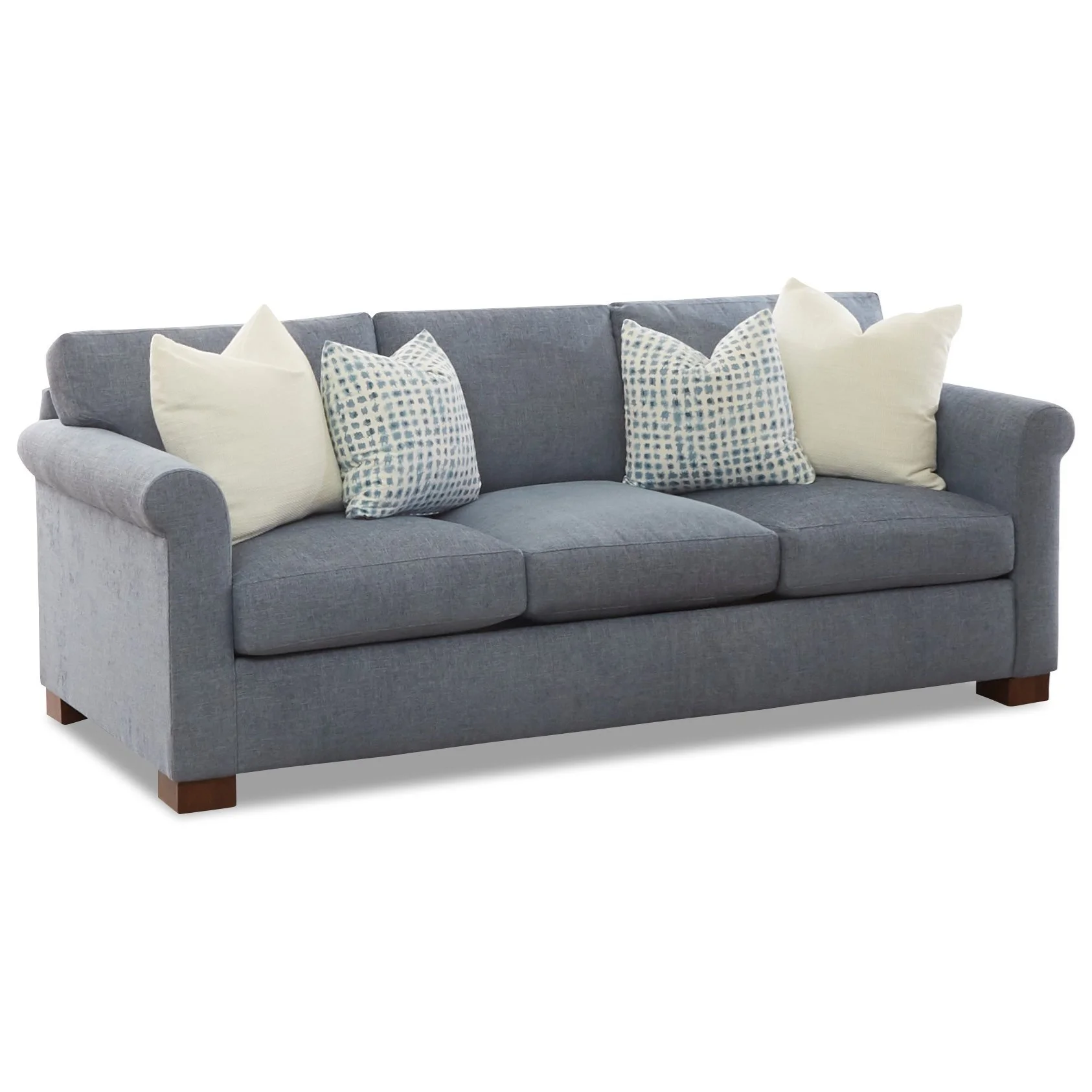 Klaussner Bodhi Casual Sofa with Rolled Arms Sheely's Furniture